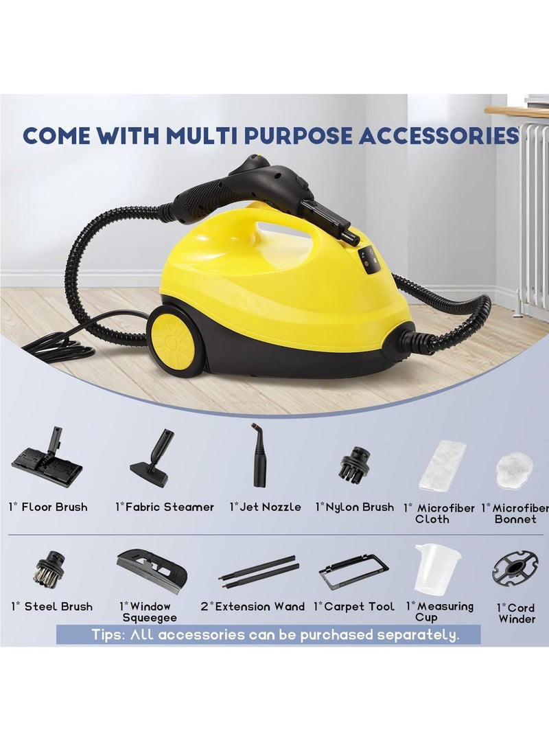 ROBAYSE Steam Cleaner with 13pcs, 2000 W, 4 Bar Steam Pressure, 1.8 Liter Tank Capacity, High Temperature Kills 99.99% of Viruses & Bacteria - Image 4