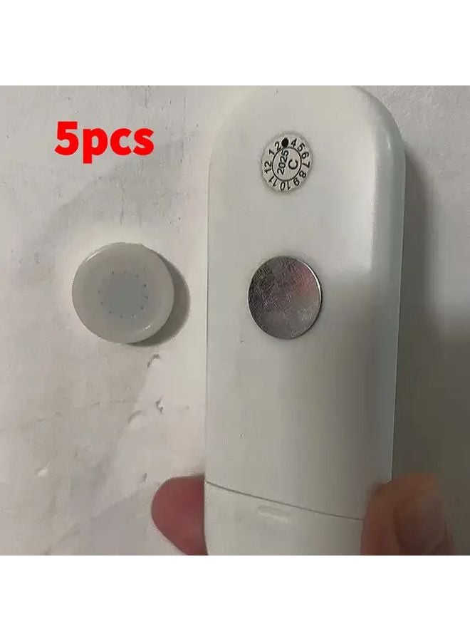 White Magnetic Wall Mount Base 5 Pack Drill Free Organizer For Remote Controls TV AC Small Items - Image 1