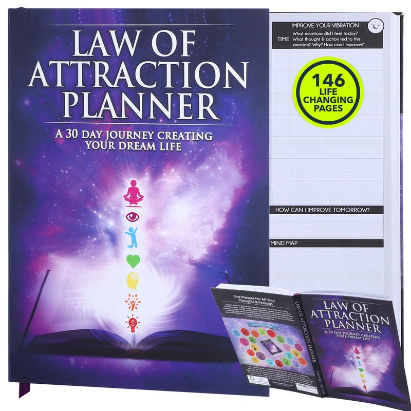 Freedom Mastery Law of Attraction Planner and Manifestation Journal - A 30 Day Journey Manifesting Your Dream Life, Goal, Positivity, Affirmation & Happiness | Daily Guided & Gratitude Journal, Foldable Vision Board - Image 1