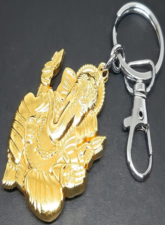 Aura Ganesha Ganpati Keyring Keychain For Bike Car Men Women Girls Boys Friends Metal Hook Keychain (MULTI-COLOR, 2) - Image 3