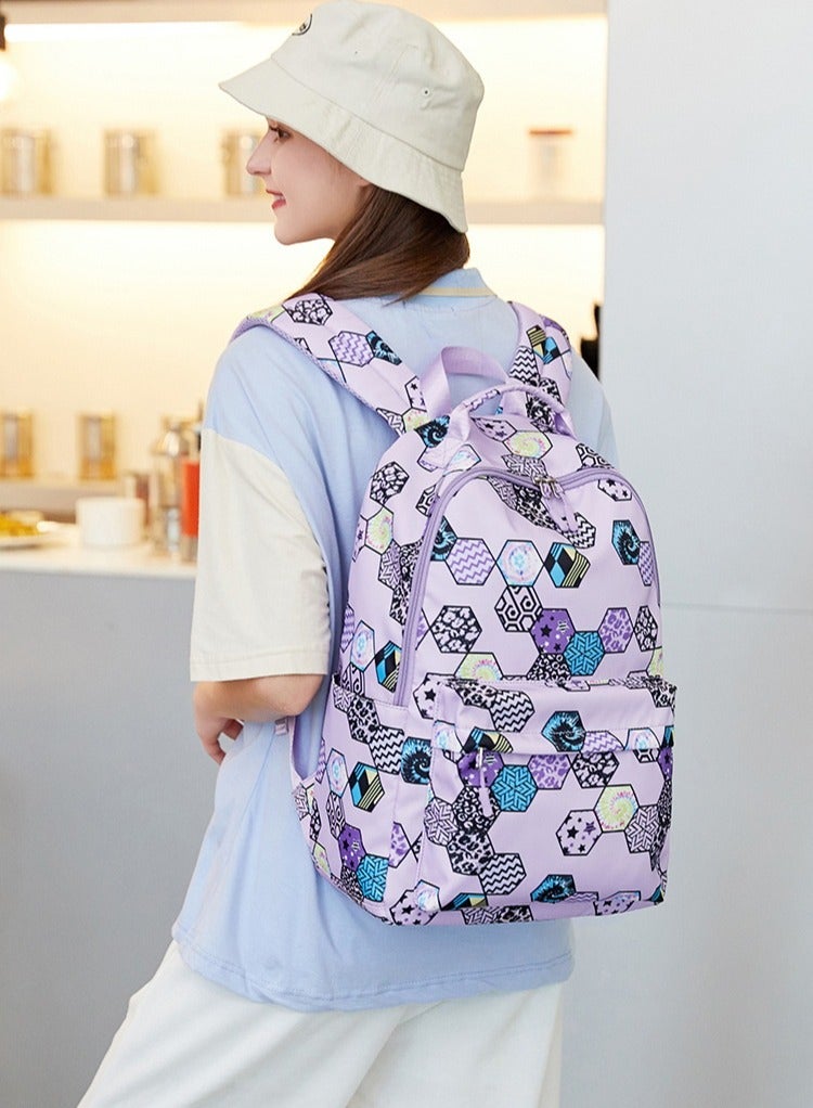 SKT Shiketro Two-Piece Student Schoolbag Outdoor Printed Waterproof Backpack - Image 2