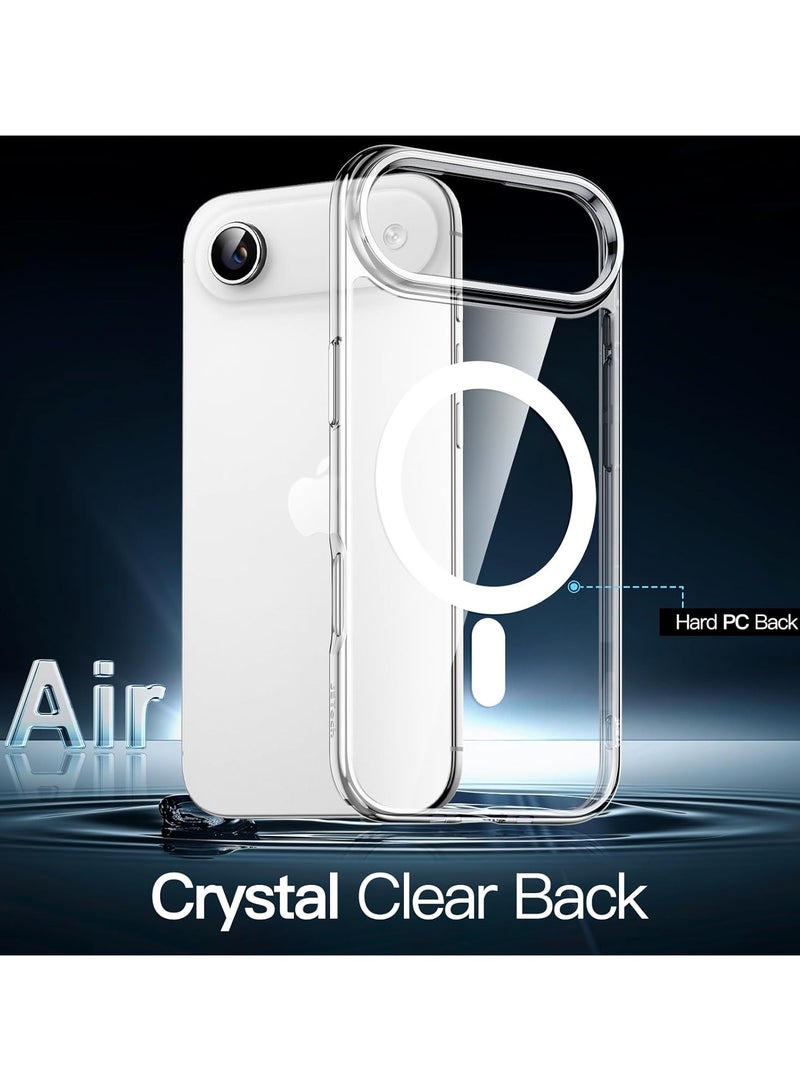 Techie iPhone 17 Air Case Clear MagSafe – Slim Shockproof Anti-Yellowing Protective Cover with Acrylic Hard Back & TPU + PC Bumper, Wireless Charging Compatible - Image 3