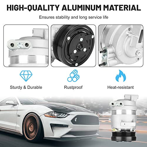 ILONPA New AC Air Condition Compressor with Clutch for Chevrolet Aveo 1.6L 2009 2010 2011, Pontiac G3 1.6L 2009-2010 1522234 95907421 - Image 5