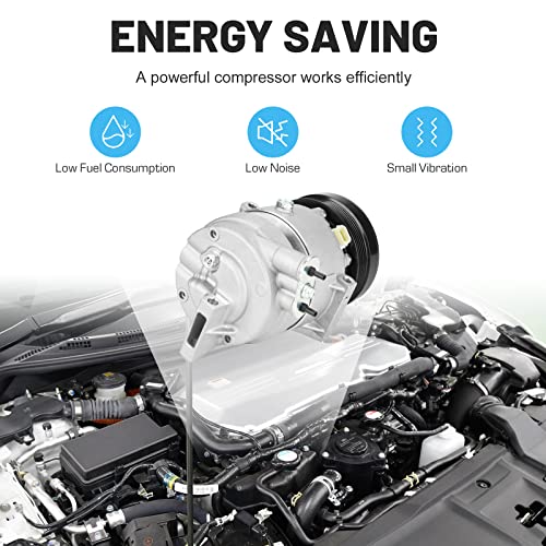 ILONPA New AC Air Condition Compressor with Clutch for Chevrolet Aveo 1.6L 2009 2010 2011, Pontiac G3 1.6L 2009-2010 1522234 95907421 - Image 4