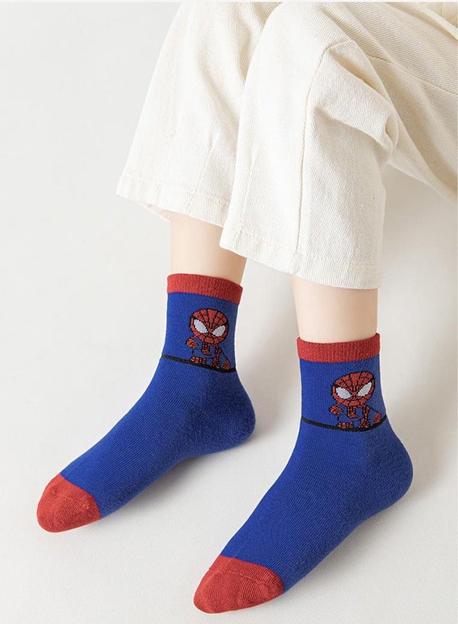 Spiderman Boys Socks, 5 Pack Decorative Spiderman Toddler Socks, Kids Tube Socks School Socks Socks for 6-8 Years Boys Spiderman Boys Socks  - Image 4