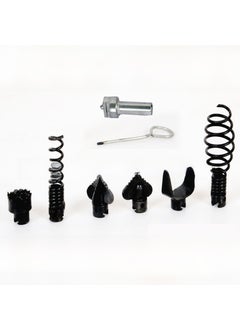 Generic 16mm Pipe Drain Cleaner Spring HeadSeven-piece set of cutter head black + electric drill connector Seven-piece set of cutter head black + electric drill connector 
