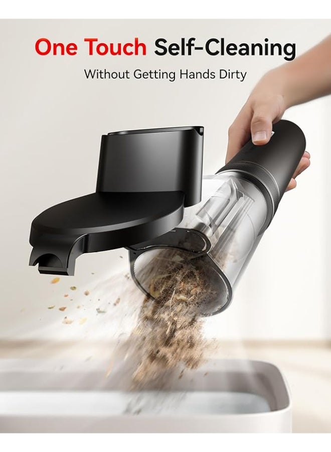 REDTIGER Car Vacuum Cordless, 21000PA Portable Handheld Vacuum Up to 70 Mins Runtime, 3.5H USB-C Fast Charge, Lightweight 4 in1 Mini Hand Held Cleaner Power for Car Home Outdoor Camp Pet Food Black - Image 3
