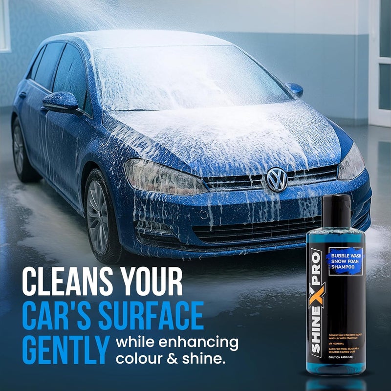 shinexpro 300mL Car Wash Shampoo Concentrate - pH Neutral, Thick Suds With Shine Enhancing Formula - Bubblewash Car Foam Shampoo That Works With Both Bucket Wash And Foam Cannon - Image 1
