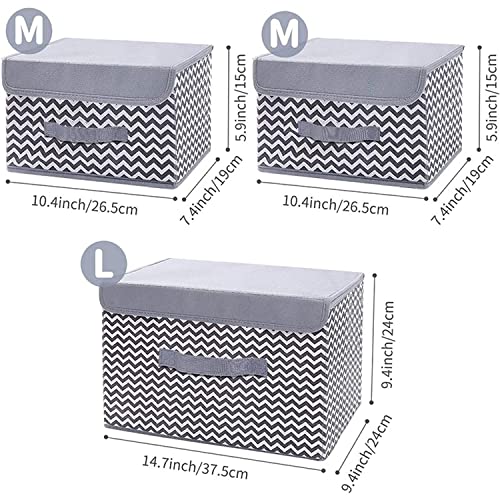 Niwlix Foldable Storage Box Organiser With Lid, Closet Clothes organizer For Wardrobe Organizer For Storage Clothes, Toys, Books - Image 2