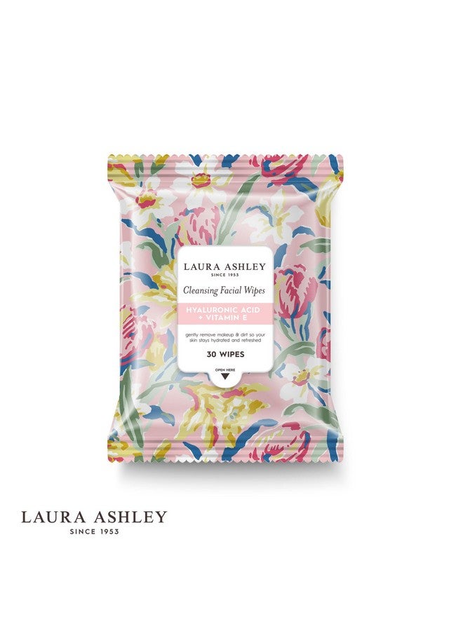 لورا أشلي عبوة من 4 مناديل لتنظيف الوجه للنساء لإزالة المكياج تحتوي على فيتامين سي والريتينول وحمض الهيالورونيك - 120 منديل لتنظيف الوجه - Image 4
