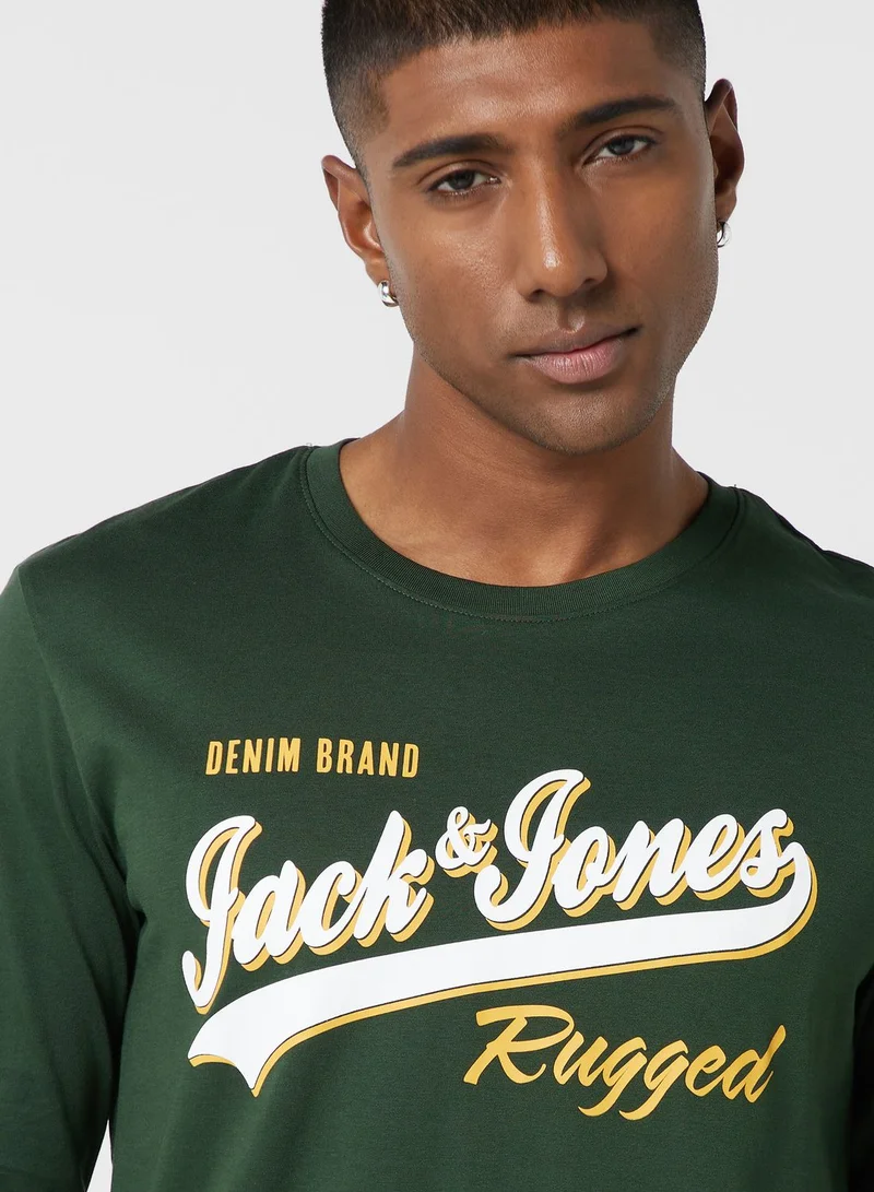 JACK & JONES Logo Crew Neck T-Shirt