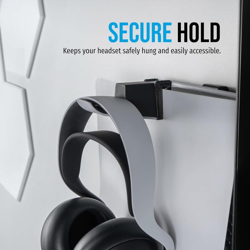 Glistco Headset Hook Compatible with Sony Pulse Elite Wireless Headset Charging Bracket - Headphone Holder for PS5/PS5 Slim/PS5 Pro - Image 5