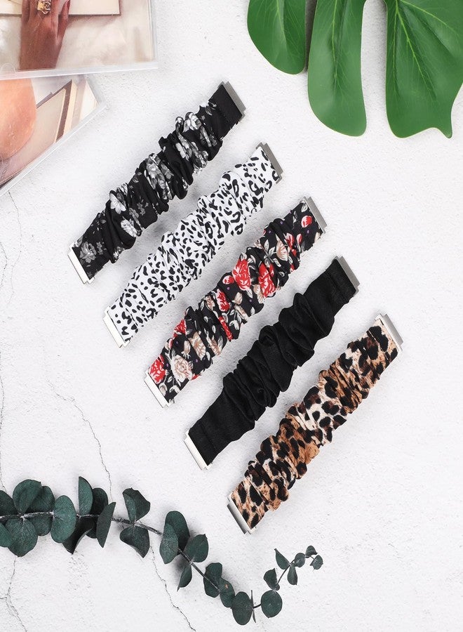 Simpeak 20mm Watch Band Elastic Scrunchie Bands Compatible with Samsung Galaxy Watch 7/6/5/4 (40mm/44mm)/Galaxy Watch 3 (41mm)/Active/Active 2/Galaxy Watch 42mm, 20mm Bands for Women, 6.8"-8.6" - Image 5