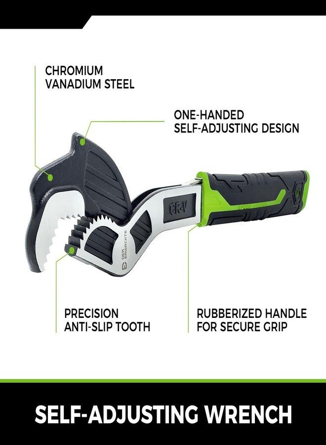 Der Erwachte Multi-function Adjustable Pipe Wrench Set, 2-Piece, Quick Self-Adjusting, Power Grip for 7-35mm Nuts, Pipes Use，Chromium Vanadium Steel - Image 2