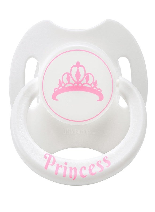 Littleforbig لعبة مصاصة بحجم الكبار من ليتل فور بيغ جيل الثاني بنمط تاج الأميرة باللون الأبيض - Image 1