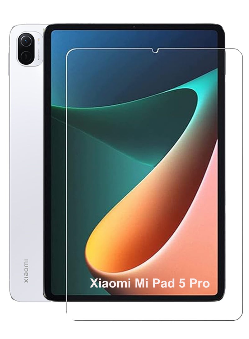 NAFCO Xiaomi Mi Pad 5 Pro 11.0 inch Tempered Glass Screen Protector – High Transparency, Delicate Touch, Anti-Explosion, Smooth Arc Edges, Easy Installation, Screen Protector for Xiaomi Mi Pad 5 Pro 11.0 inch - Image 1