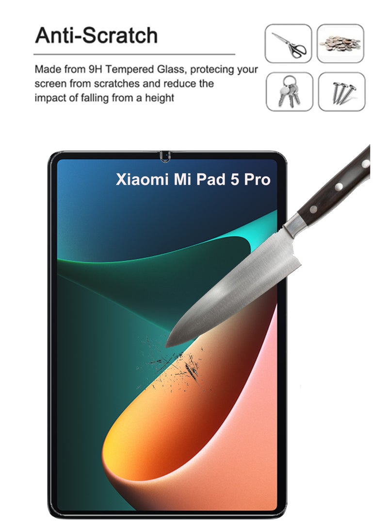 NAFCO Xiaomi Mi Pad 5 Pro 11.0 inch Tempered Glass Screen Protector – High Transparency, Delicate Touch, Anti-Explosion, Smooth Arc Edges, Easy Installation, Screen Protector for Xiaomi Mi Pad 5 Pro 11.0 inch - Image 2