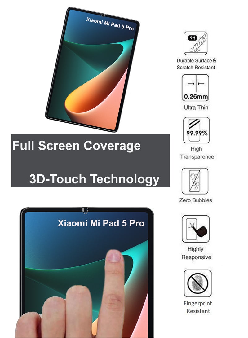 NAFCO Xiaomi Mi Pad 5 Pro 11.0 inch Tempered Glass Screen Protector – High Transparency, Delicate Touch, Anti-Explosion, Smooth Arc Edges, Easy Installation, Screen Protector for Xiaomi Mi Pad 5 Pro 11.0 inch - Image 4