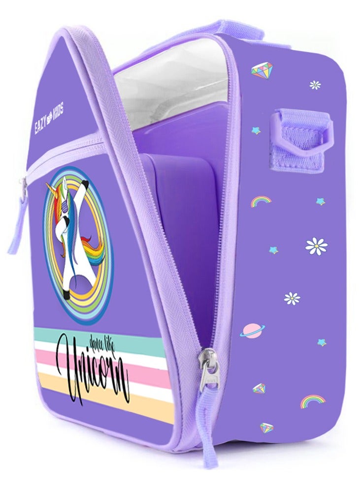 Eazy Kids حقيبة غداء بنتو للأطفال - يونيكورن بنفسجي - Image 5