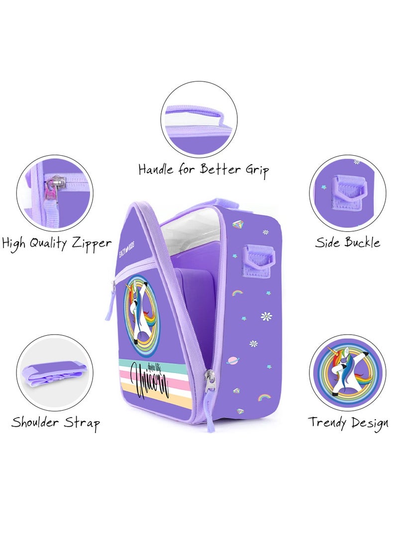 Eazy Kids حقيبة غداء بنتو للأطفال - يونيكورن بنفسجي - Image 2
