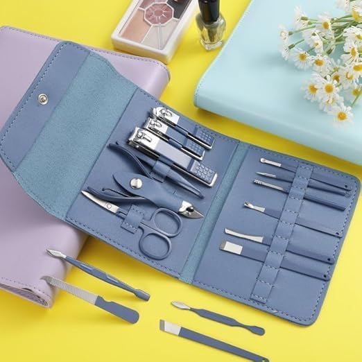 MOTEGRITY Motegrity 16 IN 1 Manicure Set Stainless Steel Professional Manicure Set Nail Cutter For Women Nail Scissors Luxury Grooming Kit Manicure Pedicure Kit For Women Nail Acne Remover needle MultiColor - Image 2