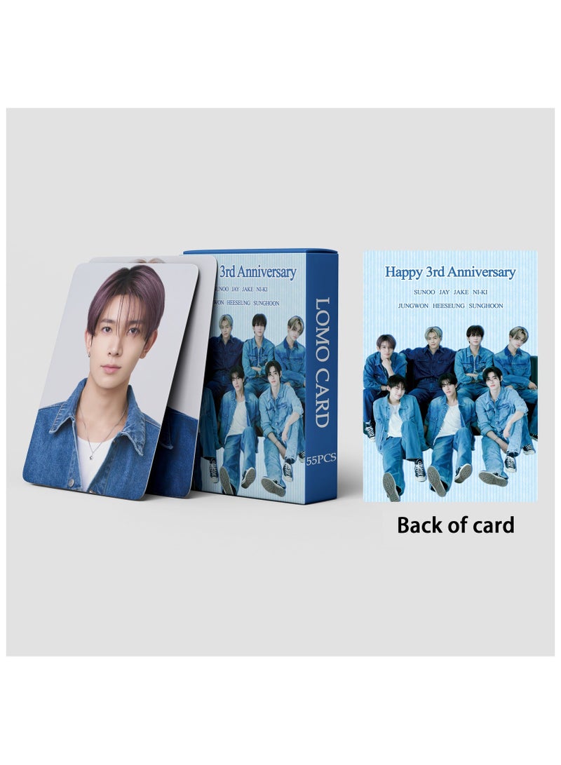 EHOME 55Pcs Enhypen 3rd Anniversary Lomo Card - Image 3