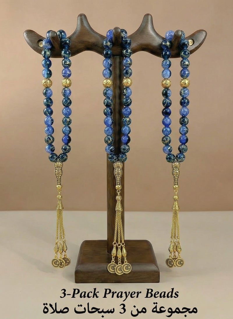 عام 3 pieces/33 artificial crystal prayer beads/Tasbih/10mm - Image 1