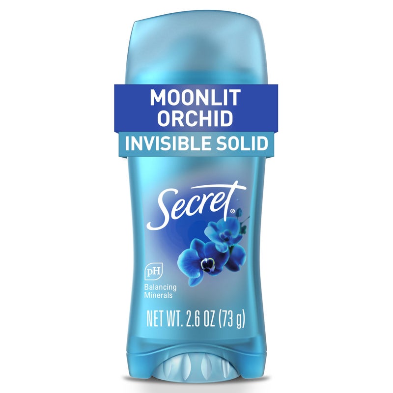 Secret Fresh Antiperspirant Deodorant for Women, 72hr Breathable Sweat & Odor Protection, Instant Freshness & Gentle, PH Balancing Minerals, Invisible Solid, Moonlight Orchid Scent, 2.6 oz - Image 1