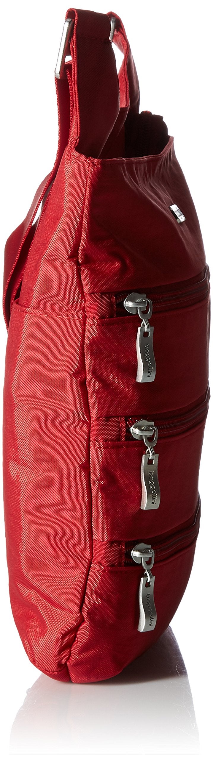 Baggallini unisex adult Big Zipper Travel Crossbody cross body handbags, Red, One Size US - Image 3