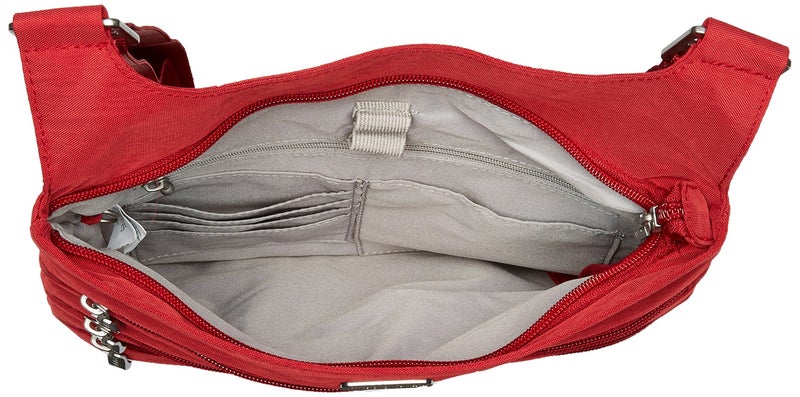 Baggallini unisex adult Big Zipper Travel Crossbody cross body handbags, Red, One Size US - Image 5