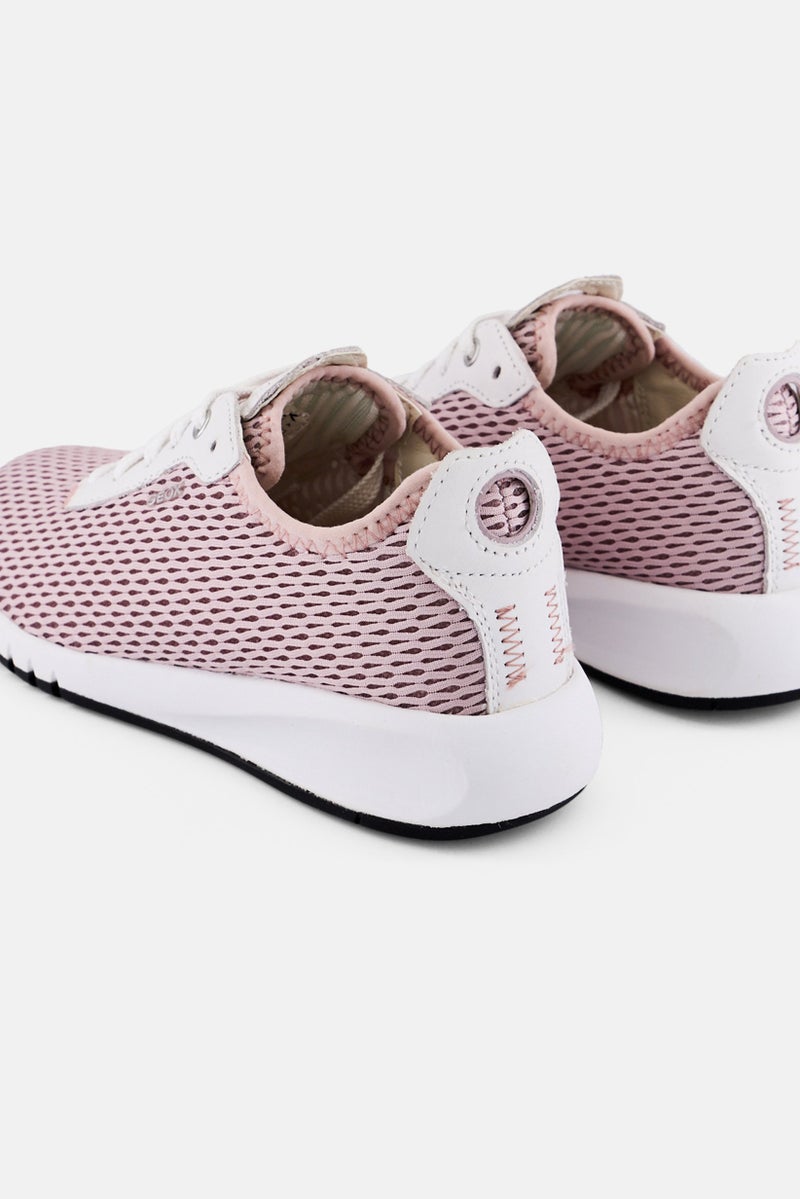 GEOX Women Lace Up Casual Sneaker, Pink  - Image 2