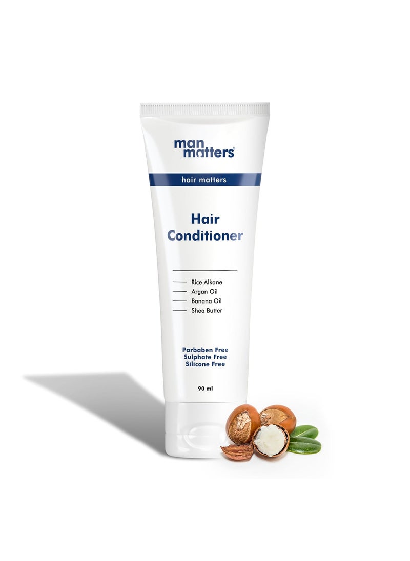Man Matters Man Matters Hair Conditioner 90Ml Rice Alkane Banana Oil Shea Butter Argan Oil Repairs Dry Damaged Hair Reduces Frizz Moisturises Hair Sulphate Paraben Free1 Count  - Image 1
