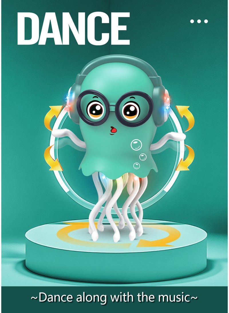 Baby Crawling Toy Musical Jellyfish Toy, Toddler Interactive Jellyfish Toy With Music, Led Lights On And Automatically Avoid Obstacles, Mobile Toy For Toddler Boys Girls - Image 1