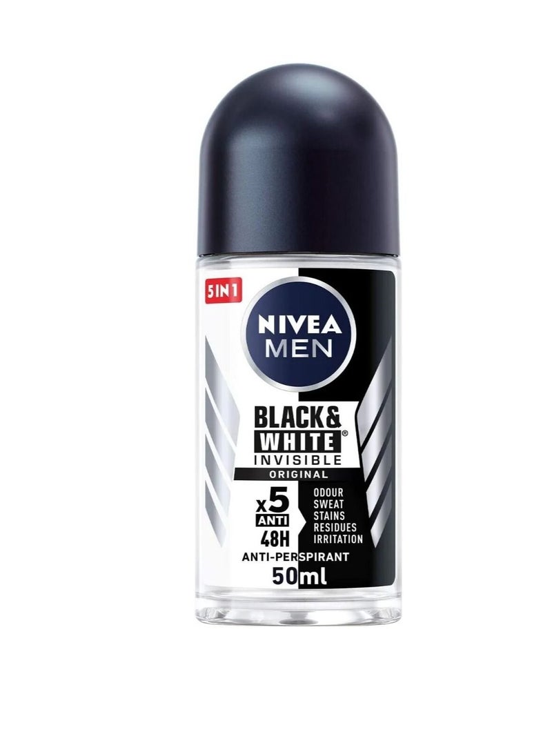 NIVEA MEN Invisible Black And White Men Roll On 50ML 
