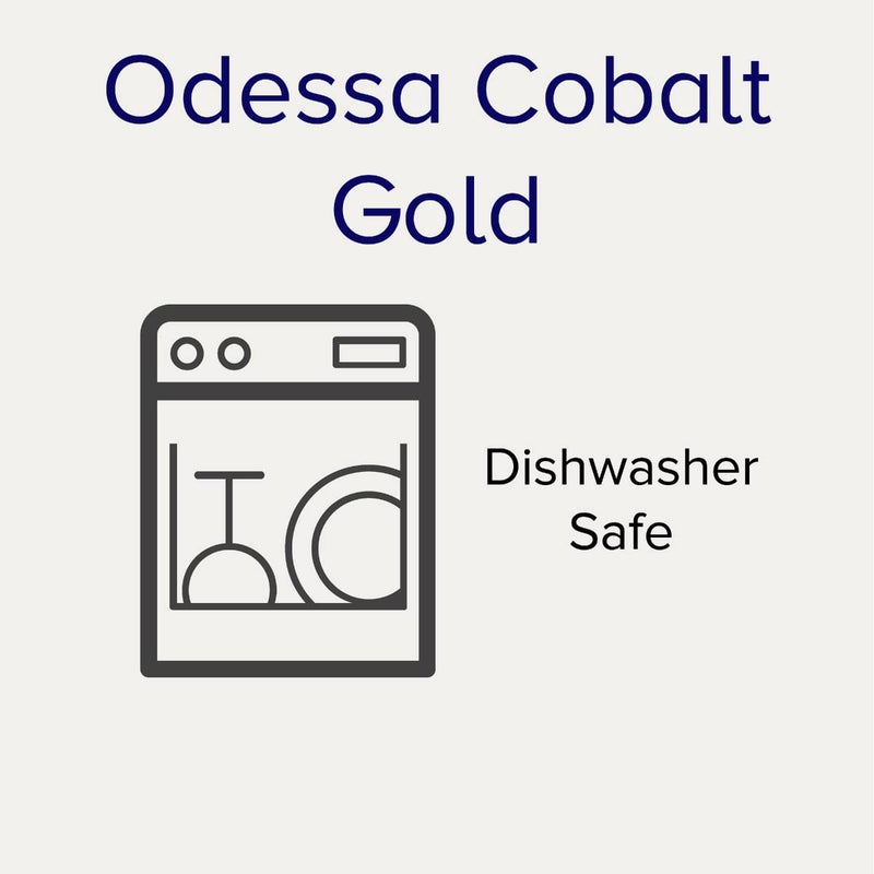 Noritake طقم أدوات المائدة نوريتيك أوديسا كوبالت جولد 5 قطع باللون الأزرق/الأبيض - Image 2