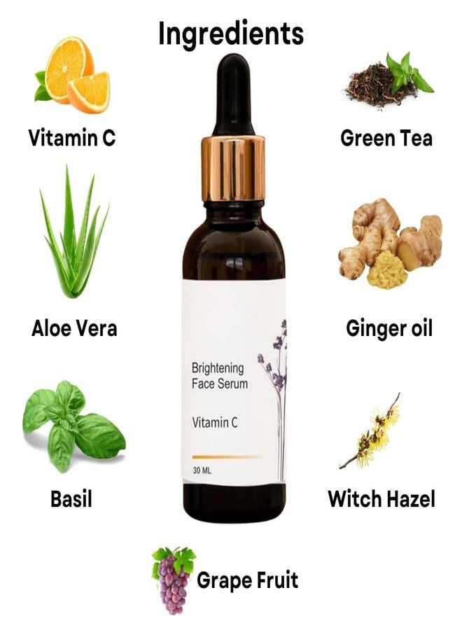 PleasingCare سيروم فيتامين سي للتألق والتبييض، سيروم فيتامين سي العضوي | سيرومات الوجه اليومية | سيروم للتصبغات والبقع الداكنة، سيروم للوجه للنساء (سيروم وجه-1، عبوة من 1) - Image 2