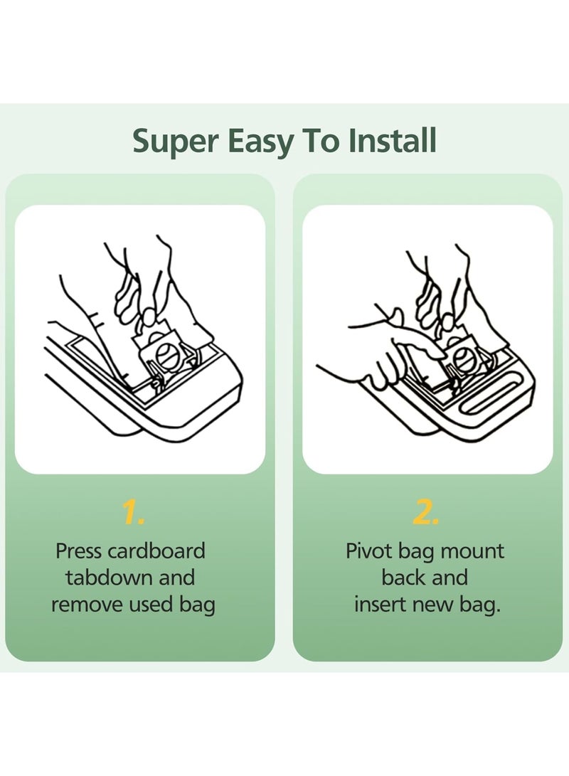 SYOSI Vacuum Bags for Kenmore Vacuum, HEPA Filtration Replacement Bags, Compatible with Canister Models Type C/Q 5055, 50555-50558 & C-5/C-18/53292, Fits 200/400/600/700/800 Series (15-Pack) - Image 5