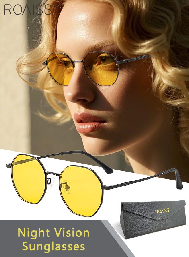 رويس نظارات شمسية مستقطبة متعددة الأضلاع للرؤية الليلية للرجال والنساء، نظارات قيادة ليلية مضادة للتوهج، نظارات متعددة الوظائف للاستخدام ليلاً ونهارًا ضد الضوء العالي - Image 1