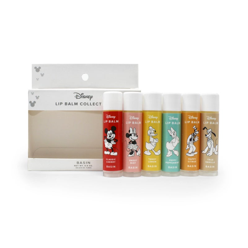 Basin Disney Mickey Mouse & Friends Lip Balm Collection | 6 Pack Classic Flavors (Cherry, Mint, Lemon, Peppermint, Citrus, Vanilla) | Organic Clean Beauty, Official Disney, Made in USA - Image 5