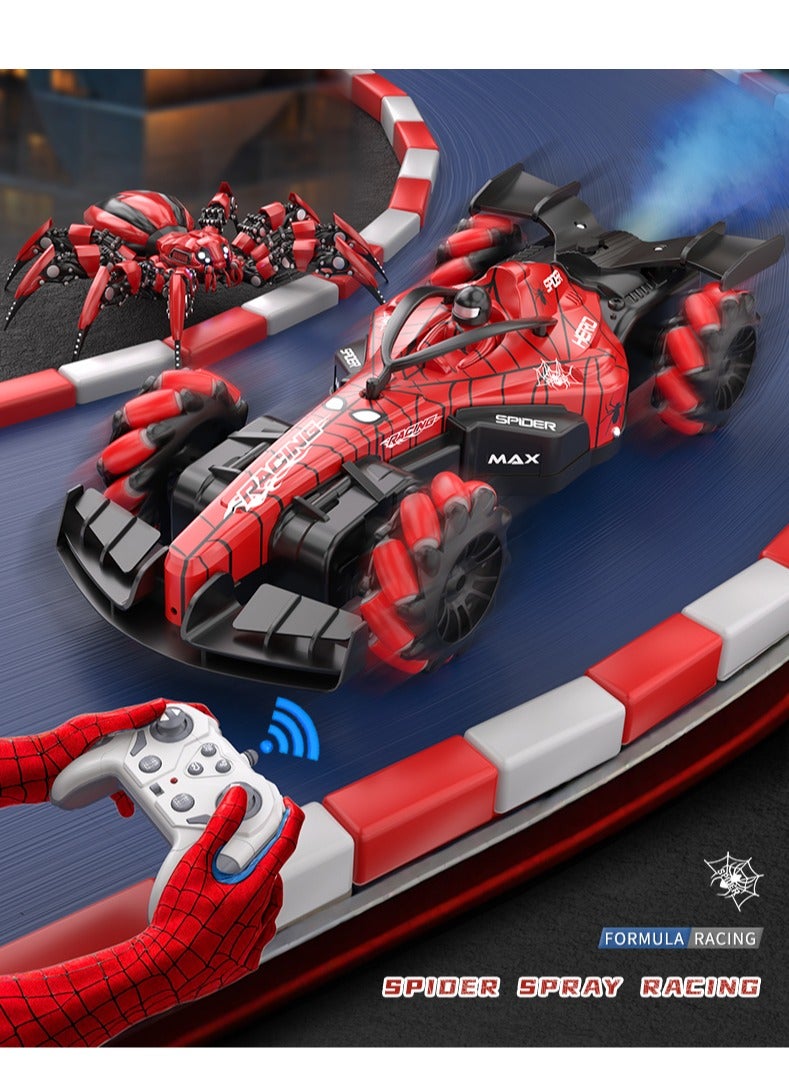 RAKAY 2.4 GHz Remote Control Car High-Speed 360° Rotating Stunt Racer, F1 Racing Style, with Spray, Music, and Lights, Toy Suitable for Children Aged 8 to 12 (Red) - Image 2