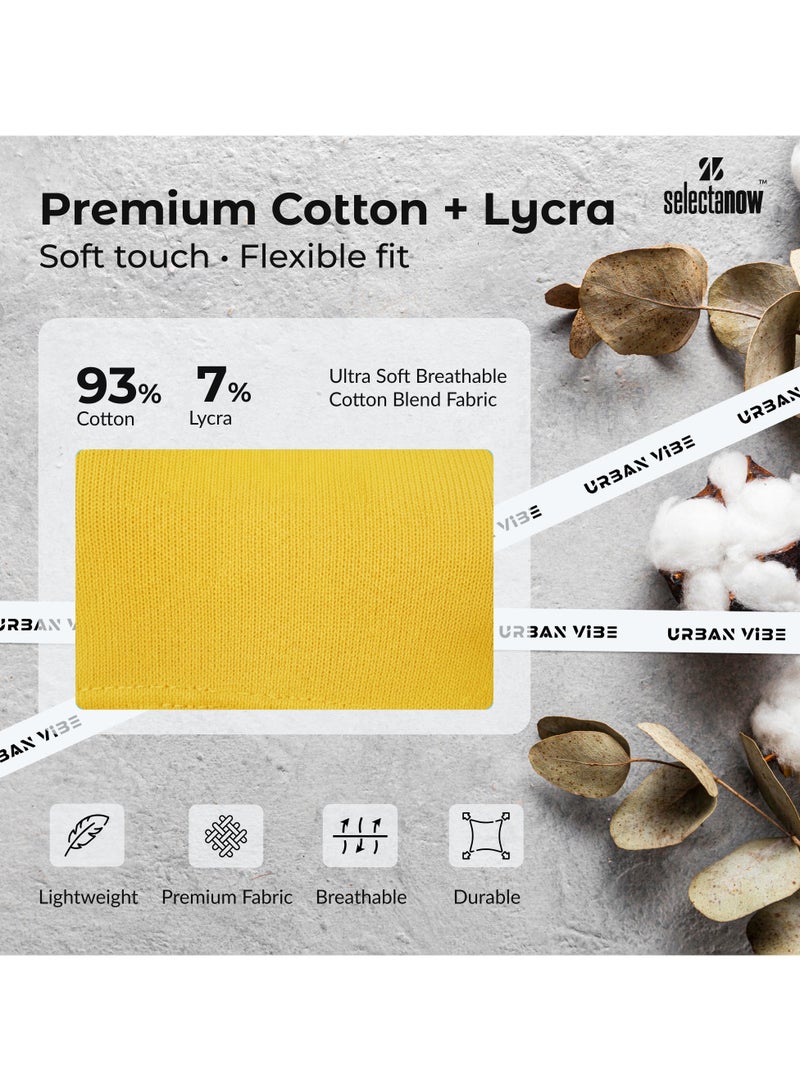 Selecta Now Ladies Sleeveless Cotton Yellow T-Shirt Breathable Tank Top Soft Stretchable Women’s T Shirt Ideal for Hot Climate - Image 2