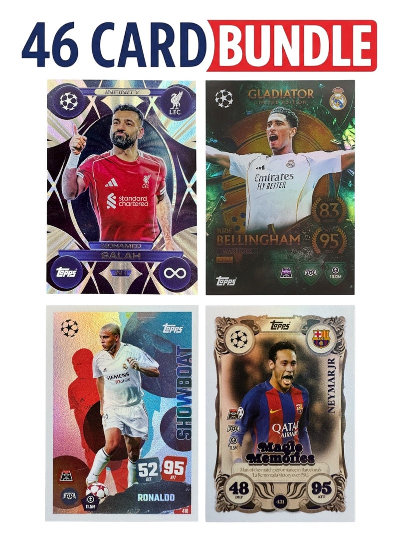 Topps Match Attax 25/26 - Bundle 46 Cards including Salah & Ronaldo - Image 1