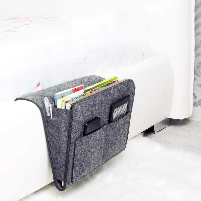 AARKRI SALES Bedside Caddy Ipad Holder Dorm College Room Bunk Bed Hospital Bed Kids Baby Bed Hanging Storage Organizer Remote Holder Large Size 125 x 82 inchMULTI COLOUR - Image 1