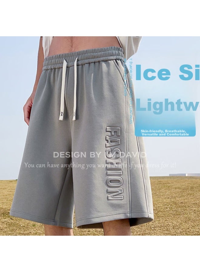 I'm David Men's Casual Sports Shorts Summer Loose Thin Five-point Basketball Shorts Beach Shorts Black 3XL - Image 2