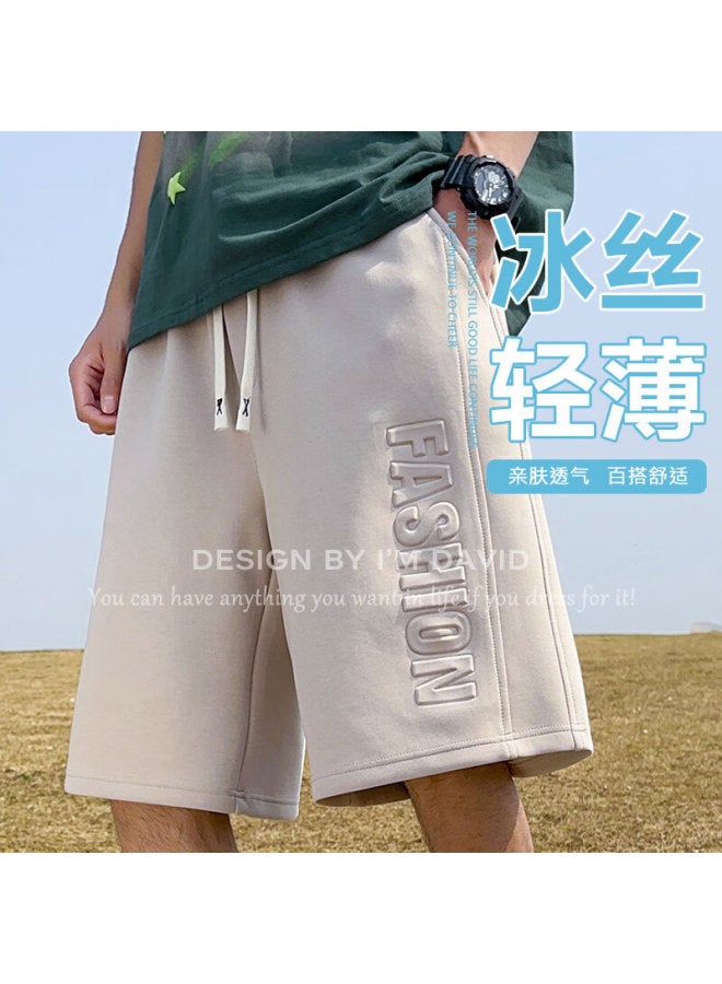 I'm David Men's Casual Sports Shorts Summer Loose Thin Five-point Basketball Shorts Beach Shorts Black 3XL - Image 3