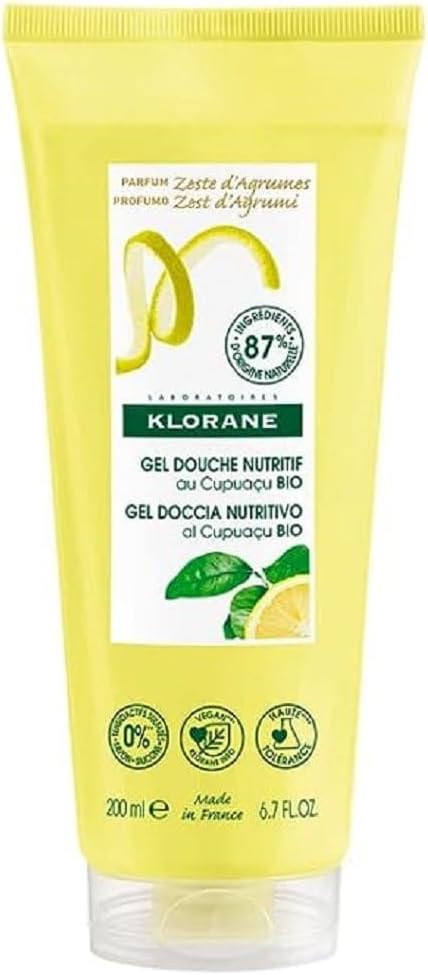 Klorane Nutrition Shower Gel with Organic Cupuau Butter Citrus Zest 200ml