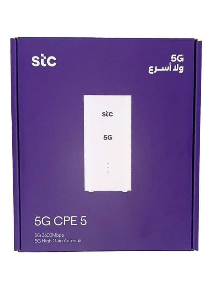 اس تي سي راوتر 5G فايف جي،H155-383 CPE 5 واي فاي 6، سرعة تصل الى 3600 ميغا بت بالثانية، يعمل على شبكة اس تي سي فقط | أبيض - Image 5