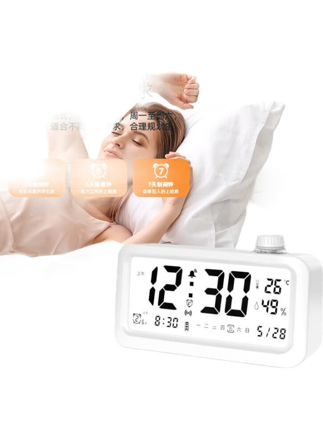 Compas Alarm Clock Student New Voice Time Announcement Electronic Children'S Desktop Light-Sensing Clock B2388A Green - Image 1