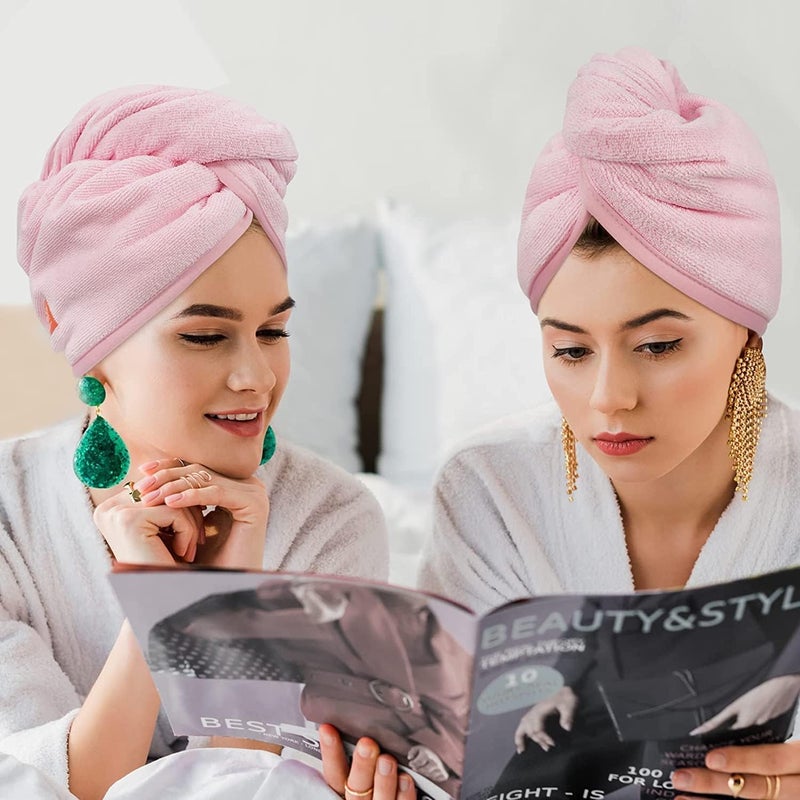 Gnanex Gnanex Hair Towel Wrap Quick Dry Towel Magic Towel Turban Bathrobe Hat Hair Drying Cap air Wrap Towel for Women Bamboo Premium Quick Dry Bamboo Hair Turban Towel