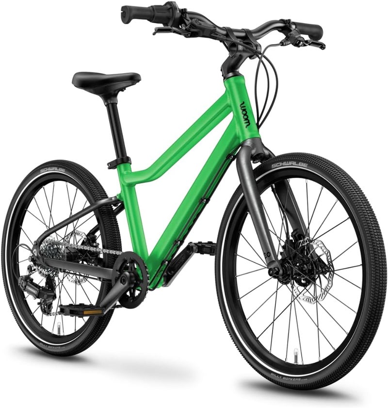 Woom EXPLORE 4 20-Inch Kids Mountain Bike | 20-Inch Wheel Size | All-Terrain Use | 7-Speed Shimano Gearing | Disc Brakes | Lightweight Frame | Jungle Green - Image 2